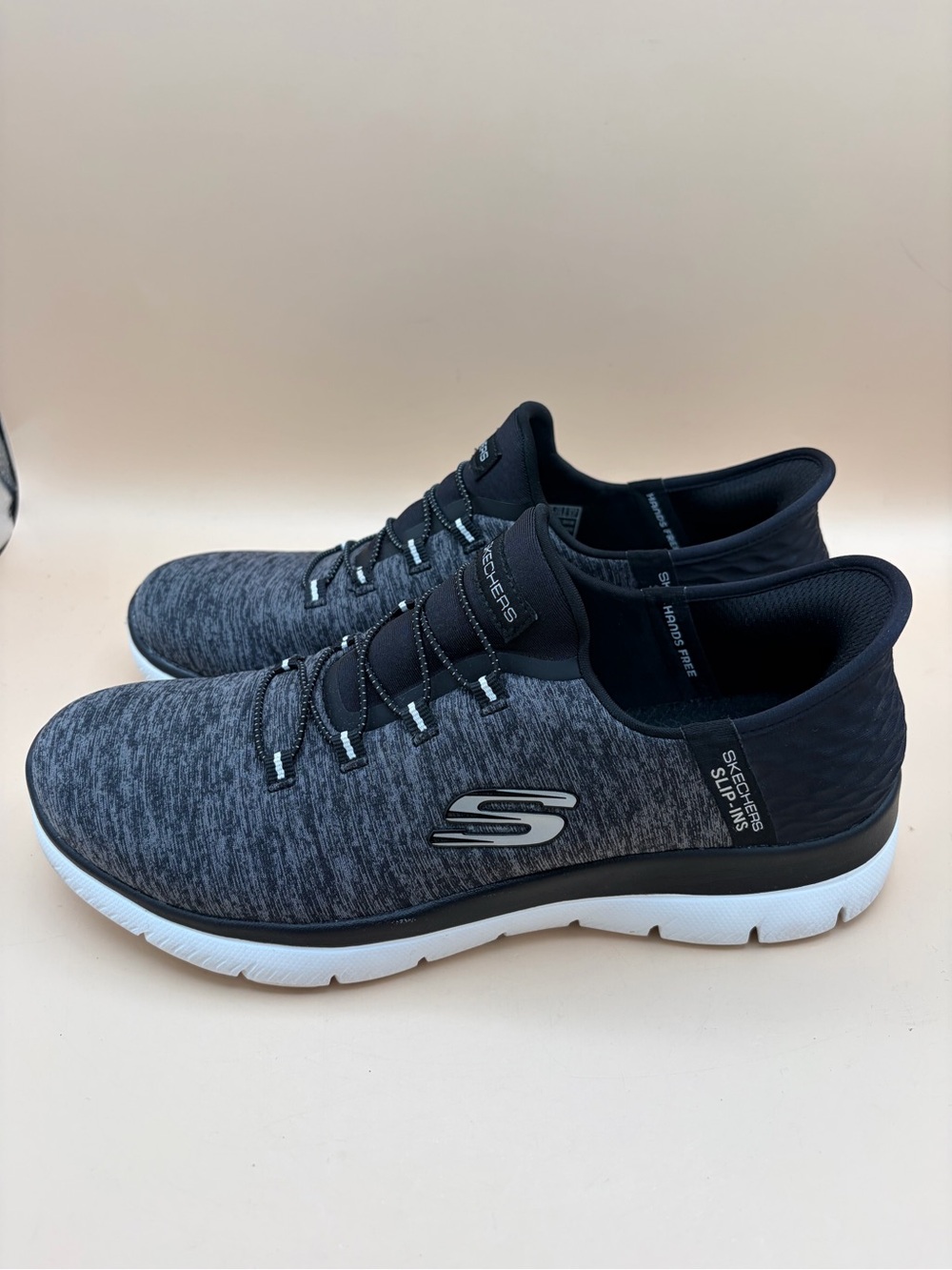 Skechers Athletic Women’s Size 8 Slip-On Sneakers - Charcoal & White - Picture 5 of 8